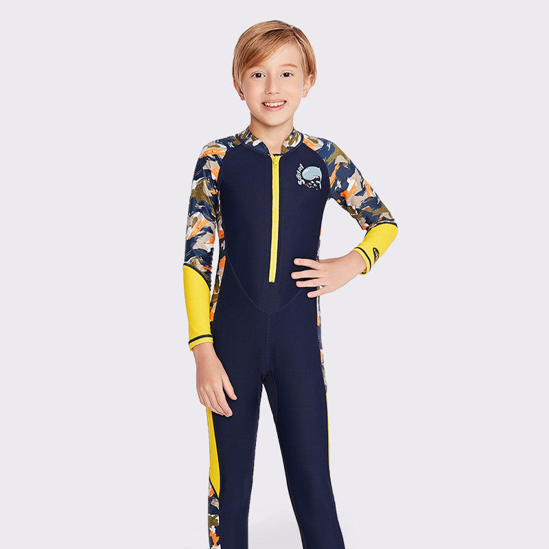 Outdoor Weather Proof One-piece Boy Swimsuit