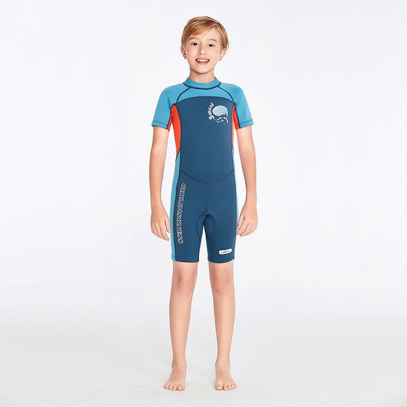 Outdoor Weather Proof One-piece Boy Swimsuit