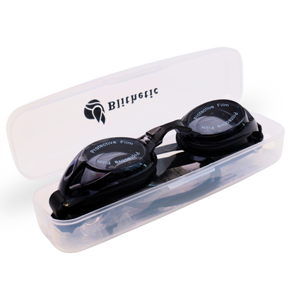 Blithetic Adult Myopia Swimming Goggles, Anti-Fog Waterproof Nearsighted Swim Goggles MS 5000P Series Black