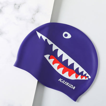 Silicone swimming cap