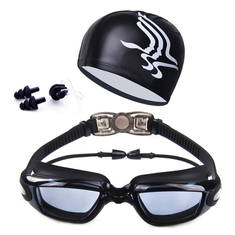 HD Waterproof and Anti Fog Swimming Goggles Set