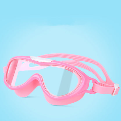 Gafas de natación con montura grande para niños y niñas