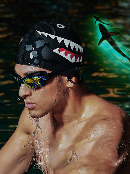 Silicone swimming cap