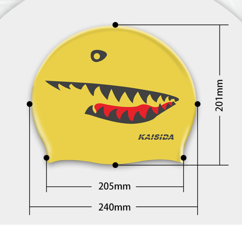 Silicone swimming cap