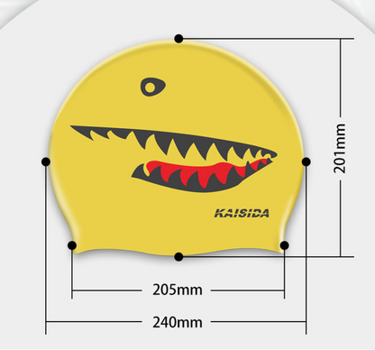 Silicone swimming cap