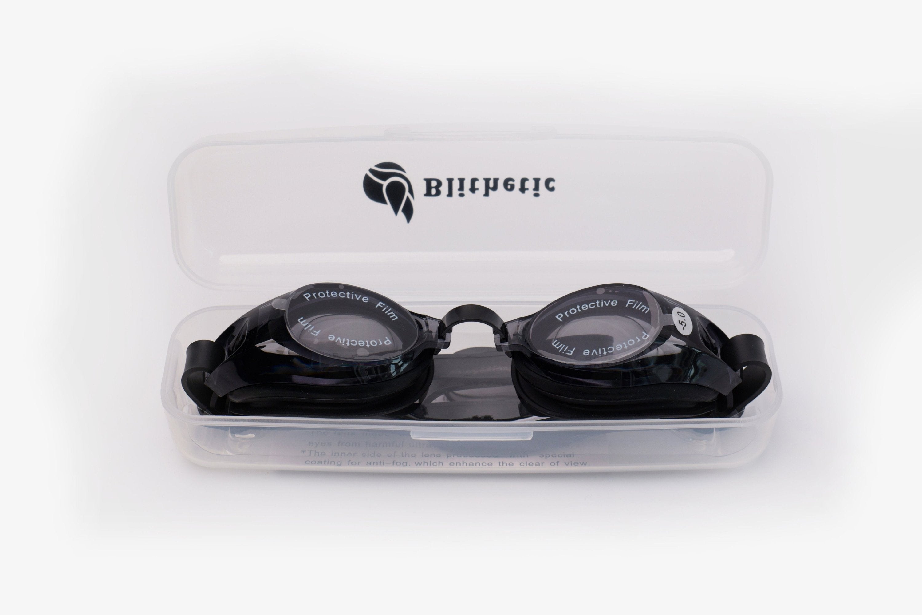 Blithetic Anti Fog Waterproof Myopia Swimming Goggles MS 1000P Series For Adult - Black