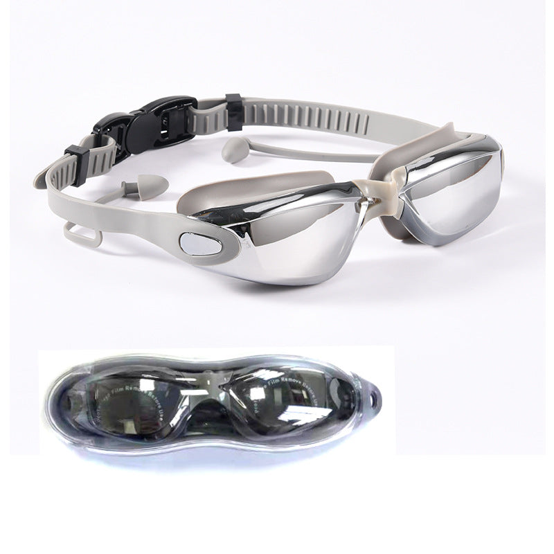 Anti-fog Electroplating Waterproof Silicone Swimming Goggles