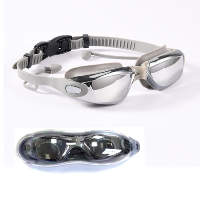 Anti-fog Electroplating Waterproof Silicone Swimming Goggles