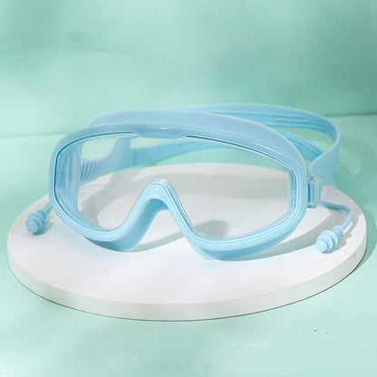 Swimming Goggles Large Frame Waterproof Anti-fog HD Glasses Equipment Men And Women Swimming Goggles