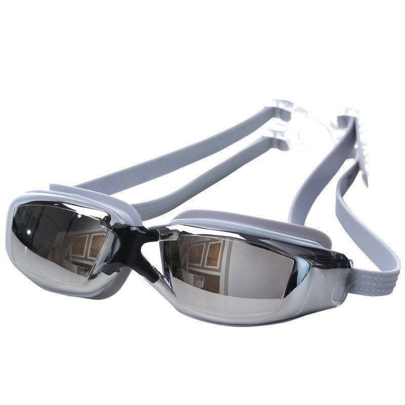 Anti-fog HD  Large Frame Electroplating Swimming Goggles