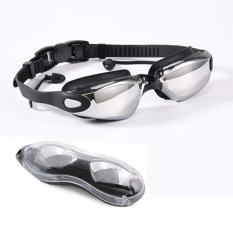 Anti-fog Electroplating Waterproof Silicone Swimming Goggles