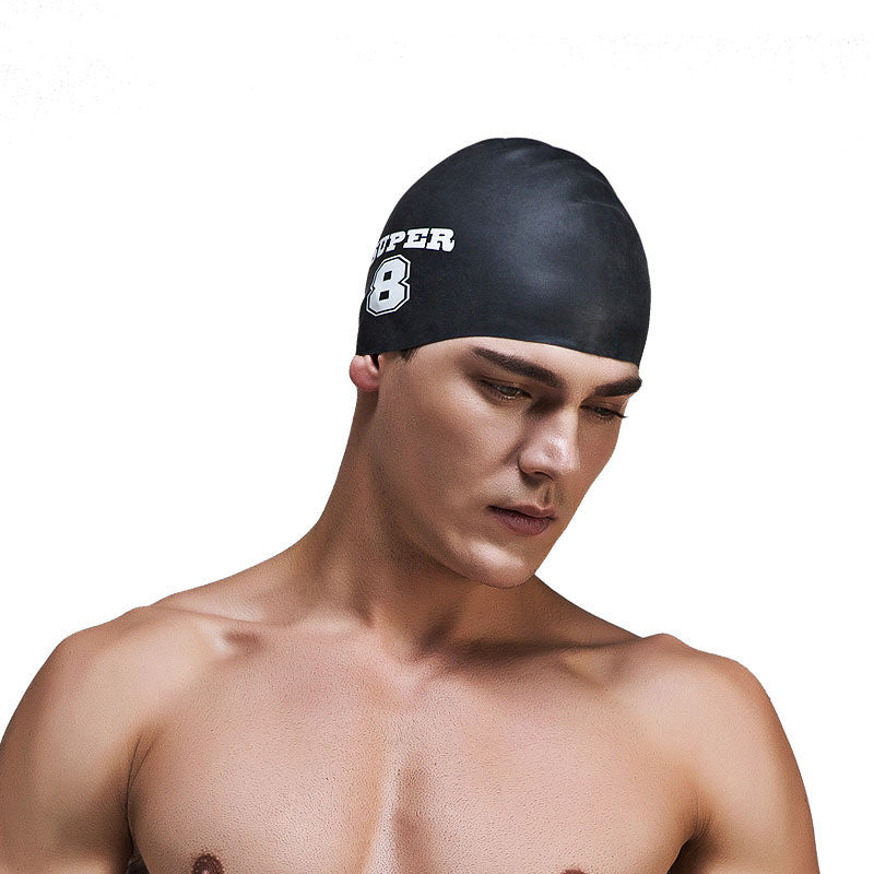 New Professional Printed Silicone Swimming Cap Unisex Multi-color Swimming Cap Waterproof Silicone Not Tight And Comfortable