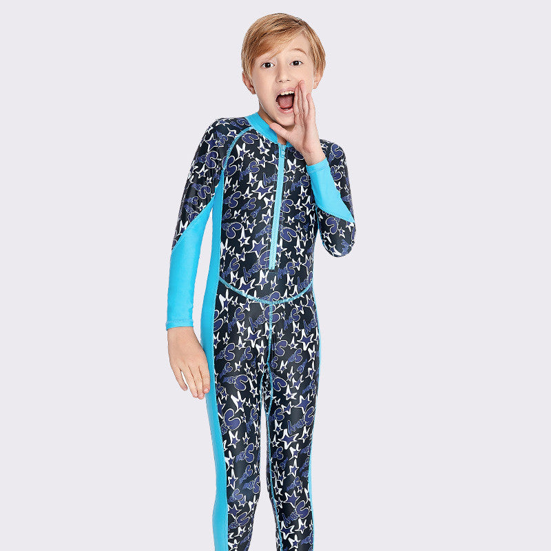 Outdoor Weather Proof One-piece Boy Swimsuit