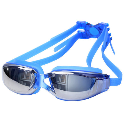 Anti-fog HD  Large Frame Electroplating Swimming Goggles