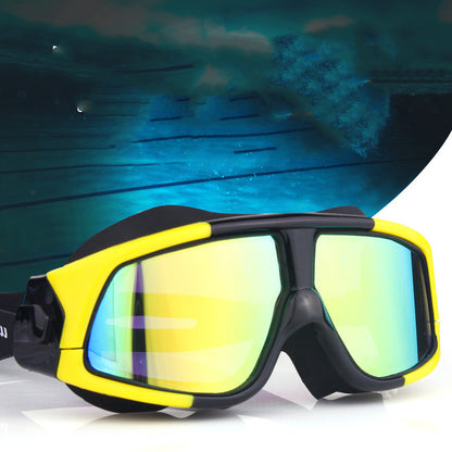 Gafas de natación y buceo para adultos con miopía y montura grande