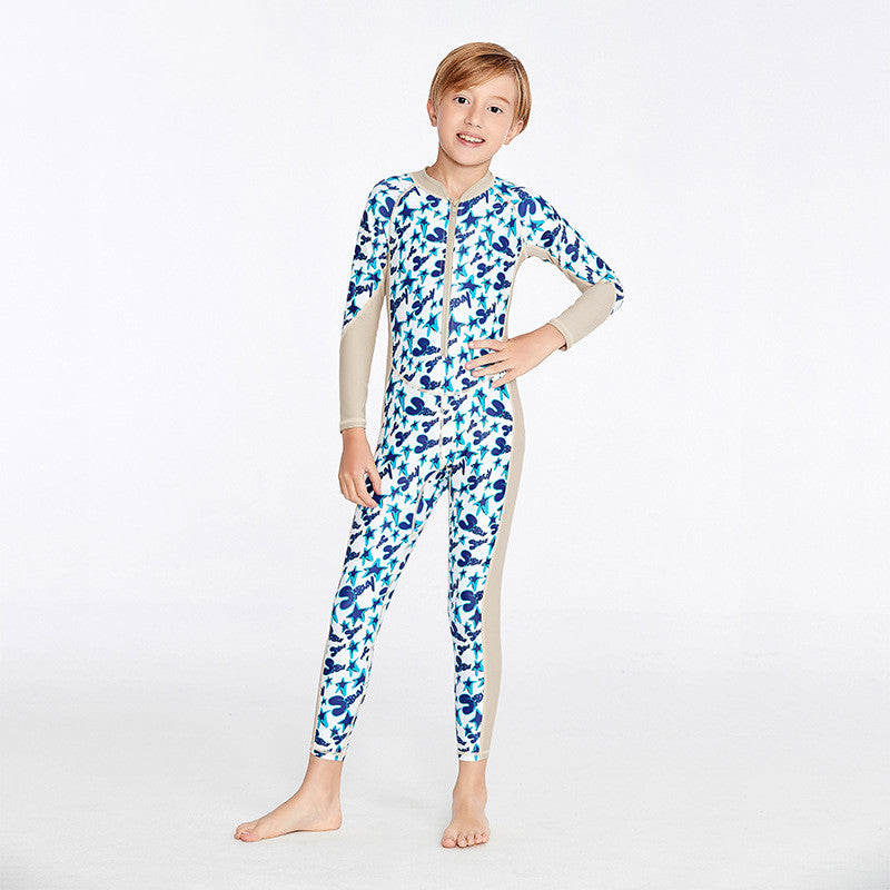 Outdoor Weather Proof One-piece Boy Swimsuit