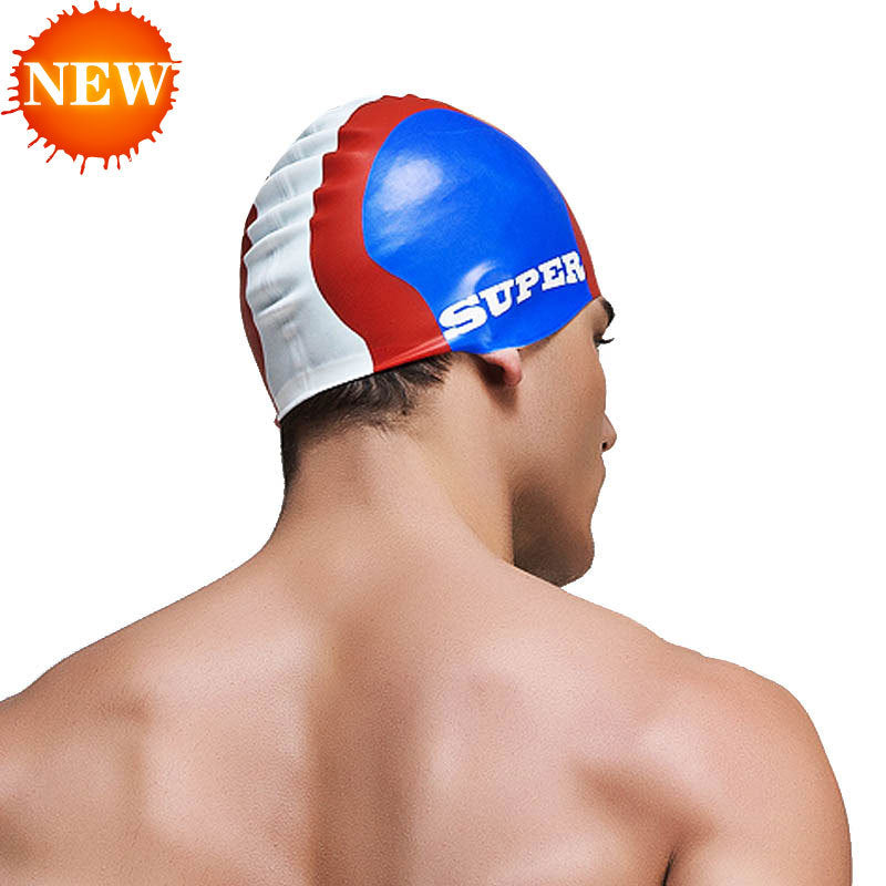 New Professional Printed Silicone Swimming Cap Unisex Multi-color Swimming Cap Waterproof Silicone Not Tight And Comfortable