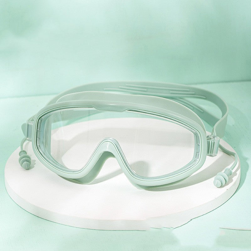 Swimming Goggles Large Frame Waterproof Anti-fog HD Glasses Equipment Men And Women Swimming Goggles