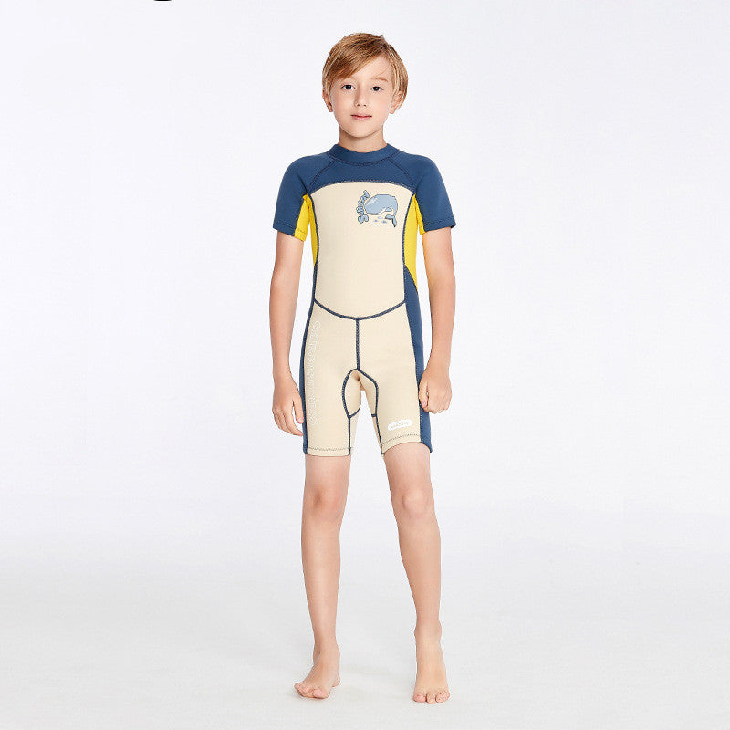 Outdoor Weather Proof One-piece Boy Swimsuit