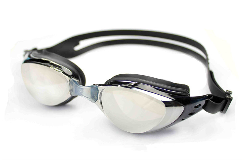 Gafas de natación galvanizadas para hombres y mujeres, antivaho, HD, impermeables