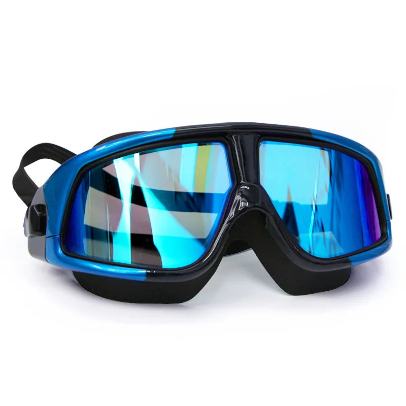 Gafas de natación y buceo para adultos con miopía y montura grande