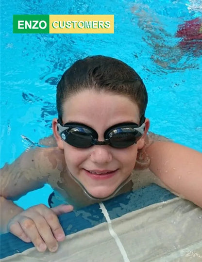 Optical Swim Goggles +Rx -Rx for Adults &amp; Children with Free Ear Plugs