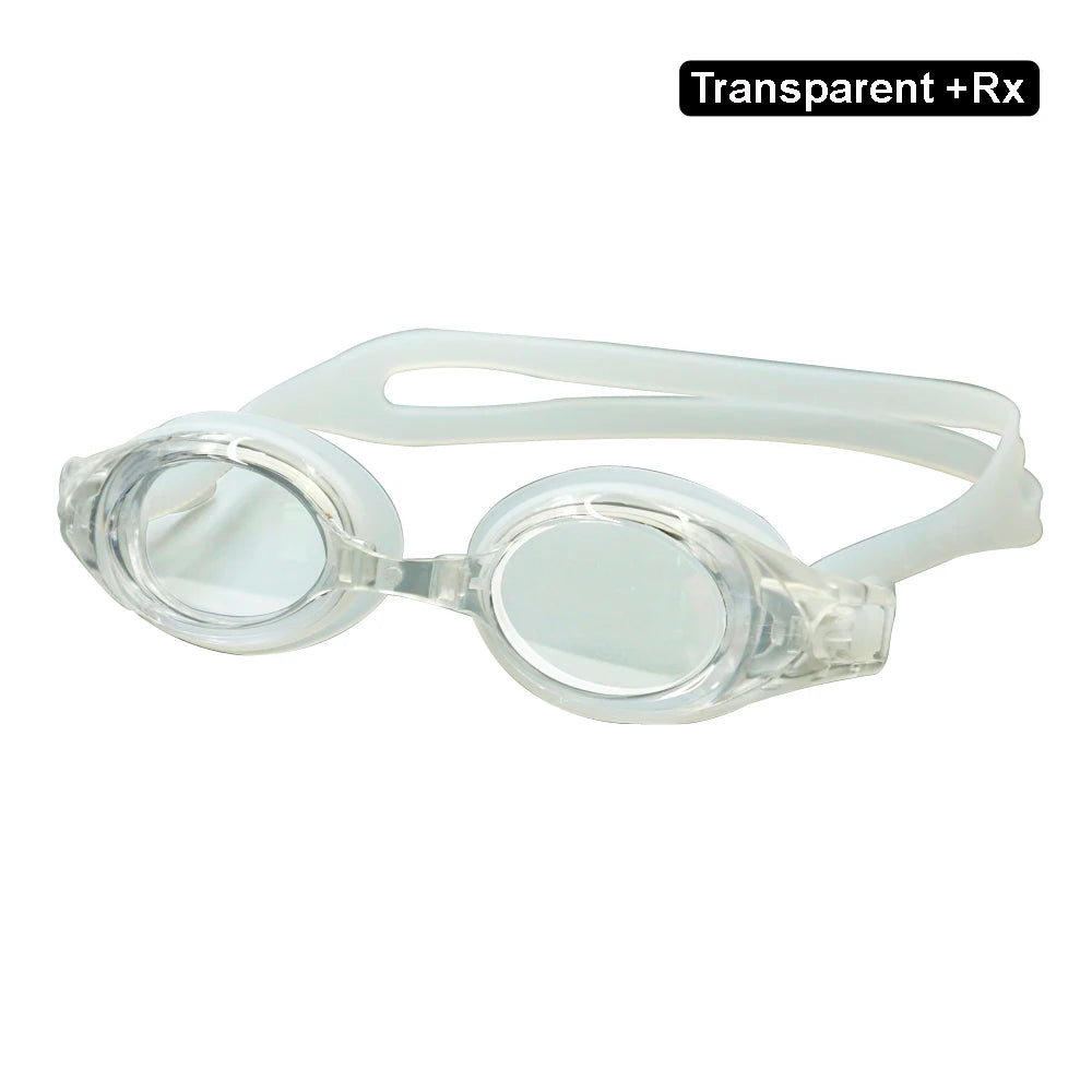 Gafas de natación ópticas + Rx - Rx para adultos y niños con tapones para los oídos gratuitos