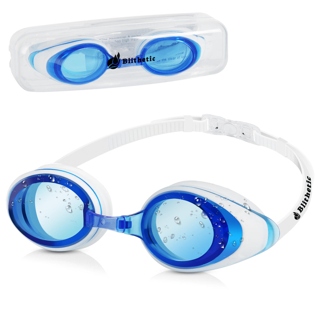 Blithetic Junior Myopia Swimming Goggles, Waterproof Anti-Fog Nearsighted Swim Goggles Multi Colors