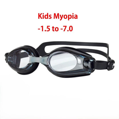 Gafas de natación para niños con miopía: para niños de 4 a 14 años. 