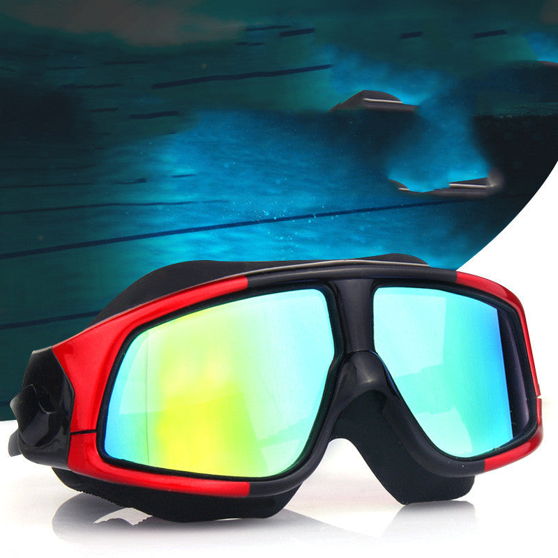 Gafas de natación y buceo para adultos con miopía y montura grande