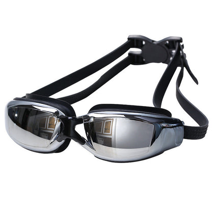 Anti-fog HD  Large Frame Electroplating Swimming Goggles