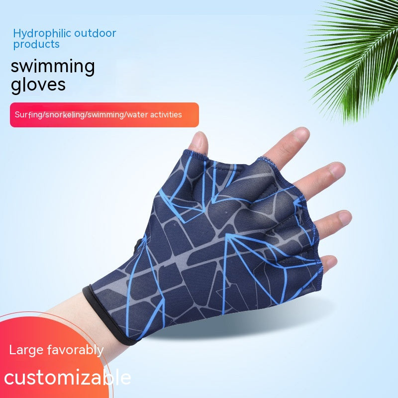 Guantes de natación palmeados con patas de pato para equipo sumergible para exteriores