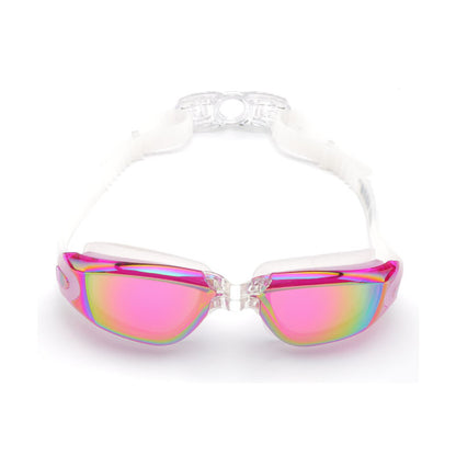 Gafas de natación profesionales de silicona antivaho galvanizadas